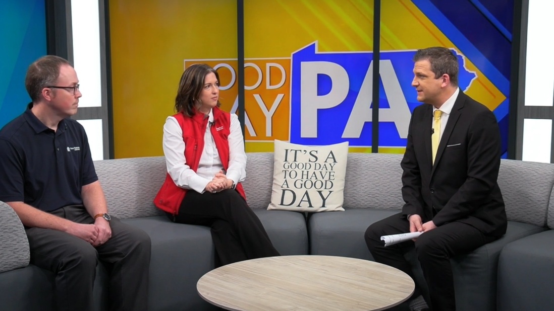 Jason Bugg, Laura Burke, Brett Thackara on Good Day PA! Set